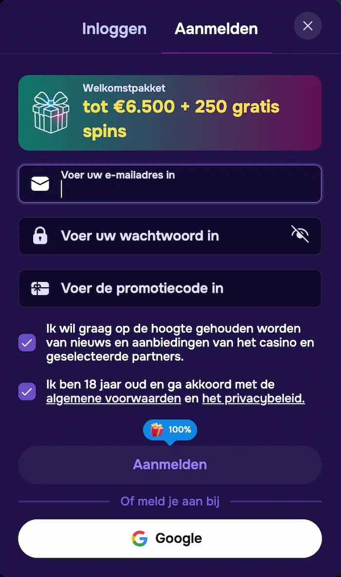 Spinjoys Casino reg
